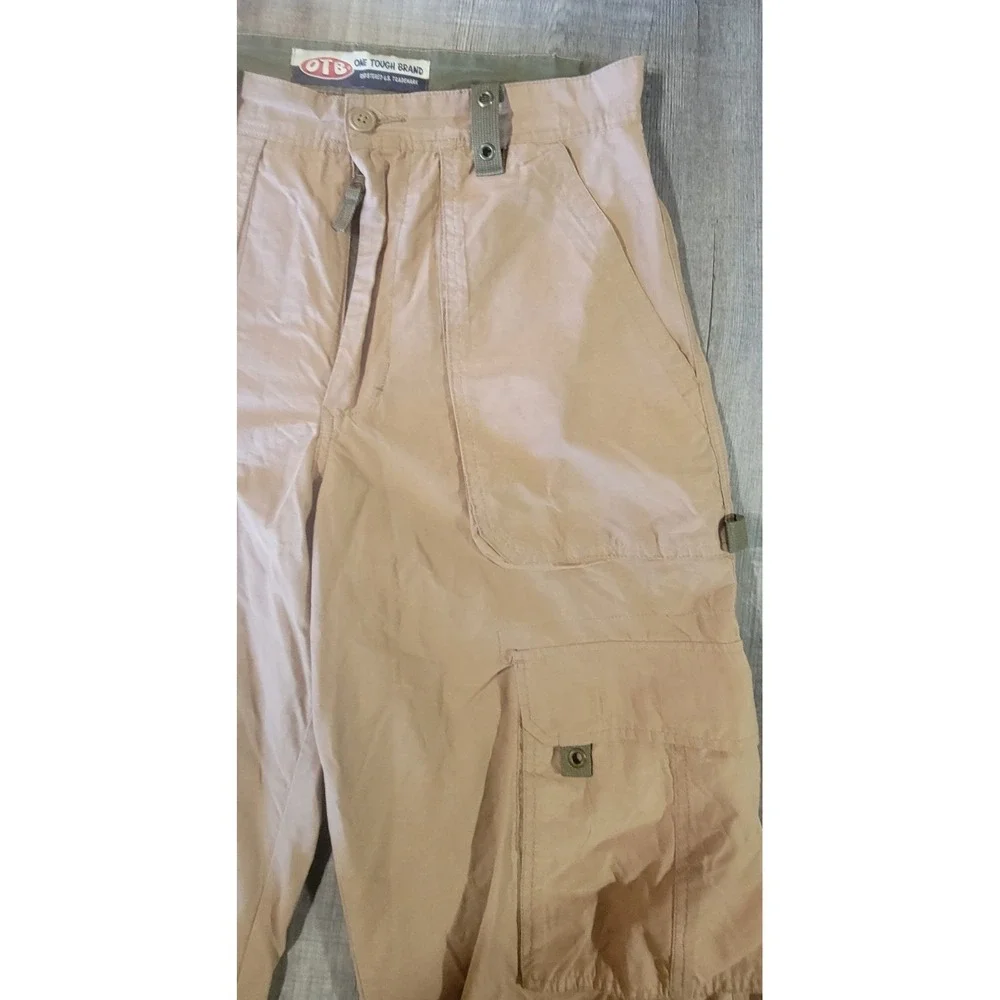 OTB One Tough‎ Brand Mens 30x32 Surplus Cargo Tan Lightweight Pant Vtg